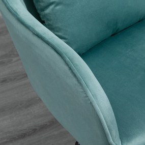 Vinsetto Scaun de birou cu perne de masaj cu roti inaltime reglabila, captuseala ergonomica de lux verde | Aosom Romania