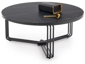 Masuta cafea Antica marble negru – H36 cm