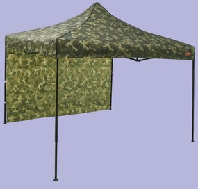 Pavilion de grădină  3x3m – din oțel, 1 perete lateral, Camuflaj