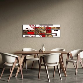 Tablou cu abstracție (cu ceas) (90x30 cm)