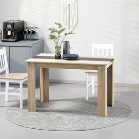 HOMCOM Masă de Dining pentru 4-6 Persoane, Masă de Bucătărie Modernă din Lemn, 120x69x75 cm, Lemn Natural | Aosom Romania