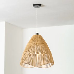 Brilagi - Lampă suspendată LED pe cablu CERIA BOHO 1xE27/40W/230V Ø 50 cm maro