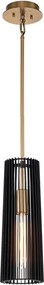 Quintiesse QN-LINARA-P-BK - Lustră pe tijă LINARA 1xE27/60W/230V negru/auriu