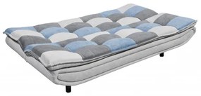 Canapea 3 Locuri Extensibila Patch, Silver Si Denim, 188 X 89 X 90 Cm