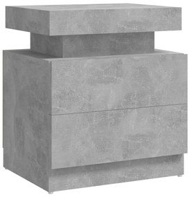 326853 vidaXL Noptieră, gri beton, 45x35x52 cm, lemn prelucrat