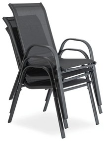 JAKS Mobilier din ratan negru Nebraska