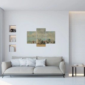 Tablou - Eugène Boudin, Beach Scene, reproducere (90x60 cm)