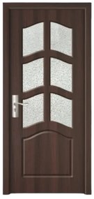 Usa Interior din MDF Novo Doors ND109, Cadru din Lemn Masiv, Geam Sablat, KIT COMPLET, Toc , Manere si balamale incluse (Culoare: Alb, Dimensiune: 80