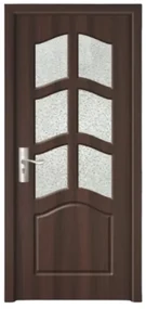Usa Interior din MDF Novo Doors ND109, Cadru din Lemn Masiv, Geam Sablat, KIT COMPLET, Toc , Manere si balamale incluse (Culoare: Stejar Deschis,