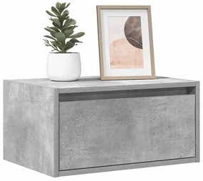 vidaXL Noptiere montate pe perete cu lumini LED, 2 buc., gri beton