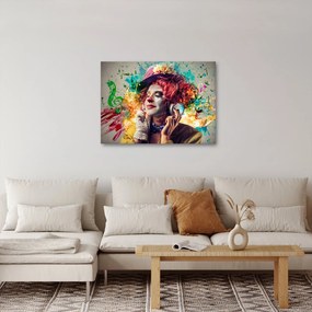 Tablou - Artista cu căști (70x50 cm)