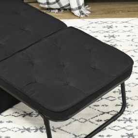 HOMCOM Fotoliu extensibil 4 în 1 cu spătar reglabil în 5 poziții, cu pernă 180 x 64 x 40 cm negru | Aosom Romania