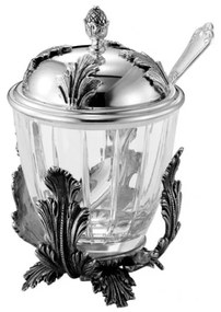 Vas miere argint masiv si cristal Acanthus