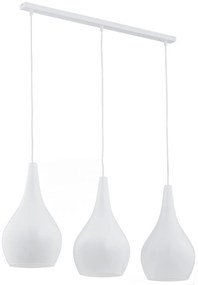 Lustra cu 3 Pendule sticla design decorativ SANTANA alba opal