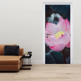 Fototapet pentru ușă - Flori roz (95x205cm)