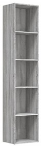 815436 vidaXL Bibliotecă, gri sonoma, 40x30x189 cm, lemn prelucrat