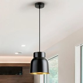 Pendul din metal negru cu auriu Vulcano