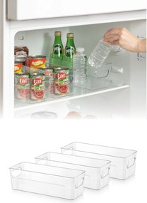 Set 3 organizatoare AKKRSK, transparent, plastic