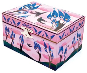 Cutiuta Muzicala Pentru Bijuterii Cu Suport Inele  Happy Birds