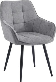 Scaun MARKEN, stofa clasica gri - Vardo 11, 59x62x86 cm
