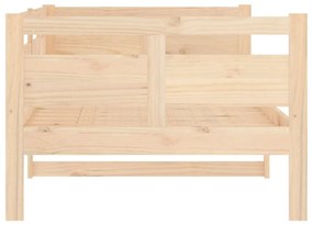 Pat de zi, 90x200 cm, lemn masiv de pin Maro, 90 x 200 cm