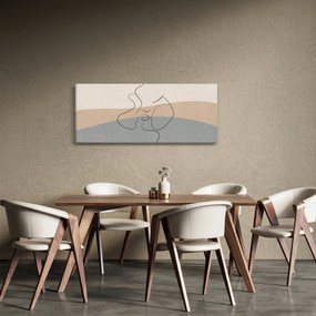Tablou - Sărut de linie de artă (120x50 cm)