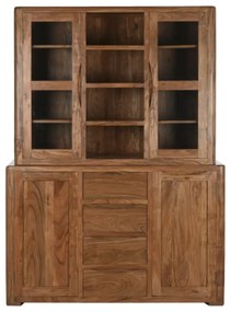 Vitrina, maro, din lemn de acacia, Aurum