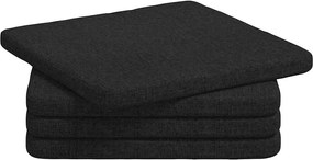 vidaXL Perne de Șezut 4 pcs Negru 40 x 40 x 3 cm țesătură
