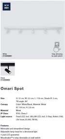 Lustra liniara cu 5 spoturi LED, 3-Step MOODMAKER Omari negru 2112203003 NL