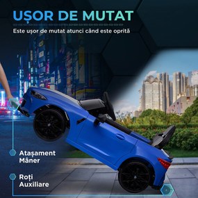 AIYAPLAY Mașinuță Electrică BMW M4 pentru Copii, Albastră | Aosom Romania