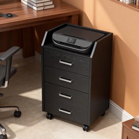 Vinsetto comodă birou,comodă birou cu roți, comodă documente, comodă pe roți, comodă cu sertare, mobilier birou | Aosom Romania