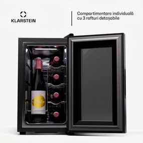 Klarstein Shiraz 8 Uno, frigider pentru vin, 8 sticle, 8 - 18 °C, control tactil