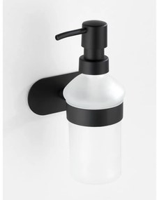 Dozator săpun cu suport de perete din oțel inoxidabil Wenko Orea Trubo-Loc®, negru mat
