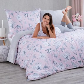 Lenjerie de pat Dual Feel RONDINI roz