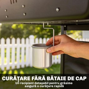 Outsunny Grătar cu plită din fontă | Aosom Romania