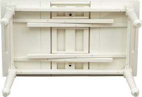 Masa extensibila, L140(240) 80 H80 cm, alba antic, lemn masiv