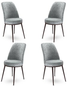 Set de scaune de sufragerie Dexa Grey and Brown, 4buc.