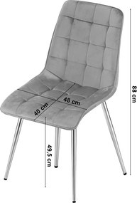 Scaun de masa SPLIT VELVET, roz