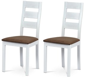 Set de scaune de sufragerie BC-2603 WT, alb, 2 buc