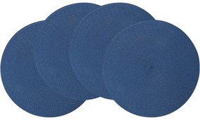 Suport farfurii Altom Straw albastru închis,diametru 38 cm, set de 4 buc.