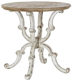 Deco masa rotunda Rococo din lemn 79 cm