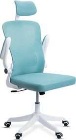 Scaun ergonomic OFF 336 bleu, spătar înalt și brațe rabatabile