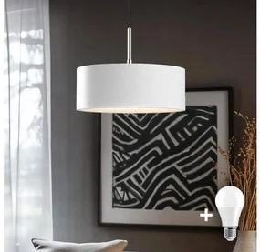 Lustră LED pe cablu Eglo TUNJA 1xE27/60W/230V alb