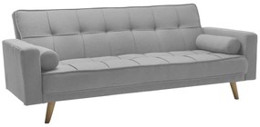 Canapea extensibila gri NESTOR VELVET