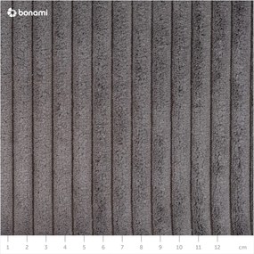 Canapea gri închis extensibilă cu tapițerie din catifea reiată 245 cm Nihad – Bobochic Paris