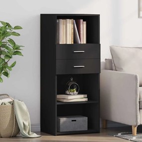 vidaXL Dulap înalt, negru, 50x42,5x124 cm, lemn prelucrat