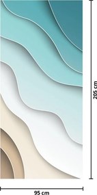 Fototapet pentru ușă - Malul mării abstract (95x205cm)