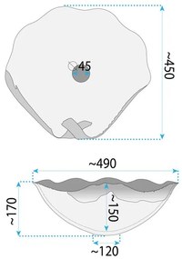 Lavoar ceramic pentru blat REA HM-22 Handmade ART