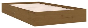 Cadru de pat, maro miere, 100x200 cm, lemn masiv maro miere, 100 x 200 cm