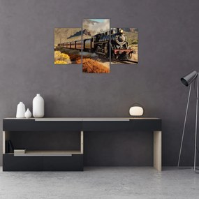 Tablou - Locomotivă cu aburi (90x60 cm)